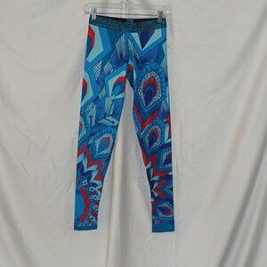 Opiparo Calza Blue Geometric Cubist Matisse Full length Leggings S
